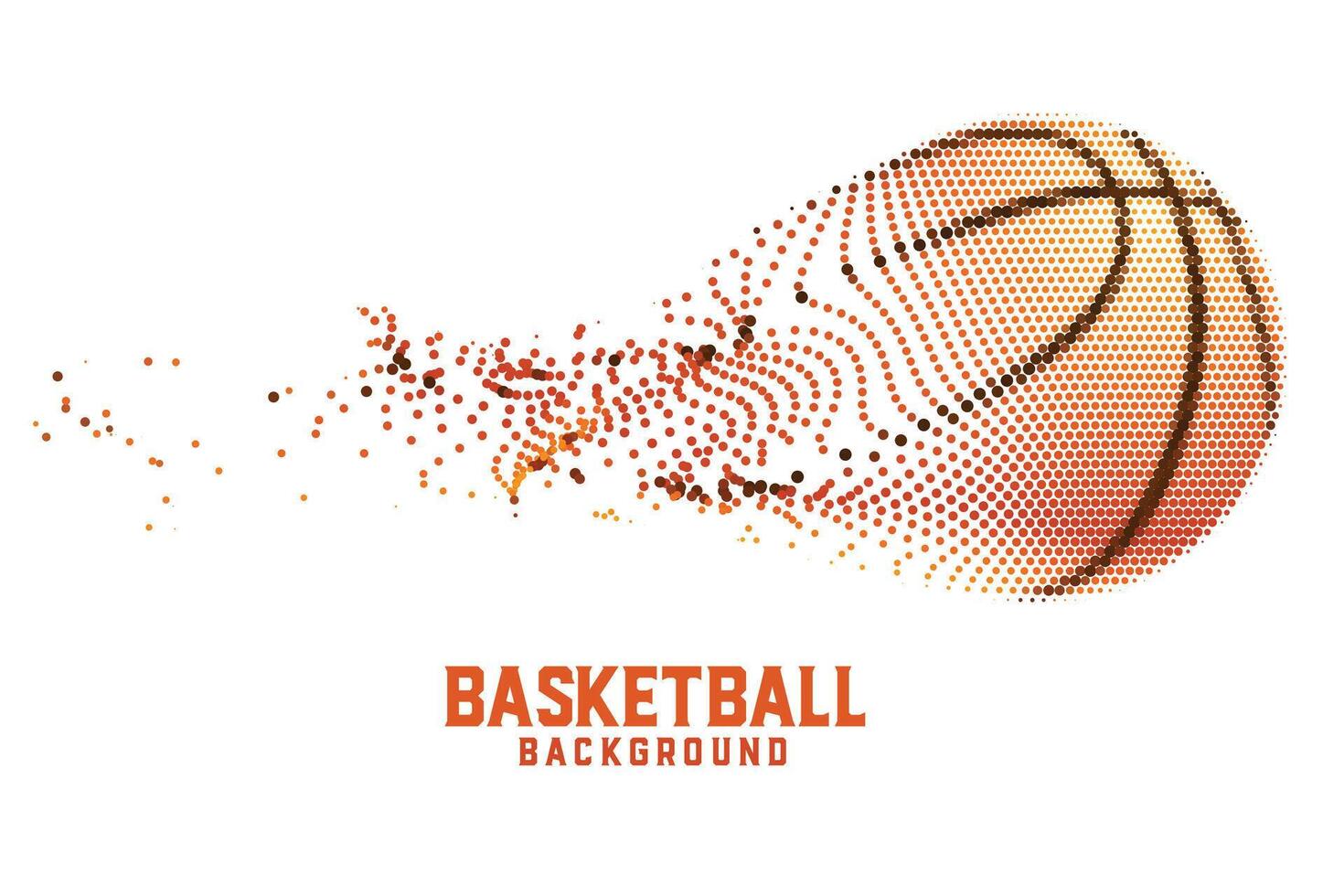 Créatif basketball conception fabriqué avec abstrait particules vecteur