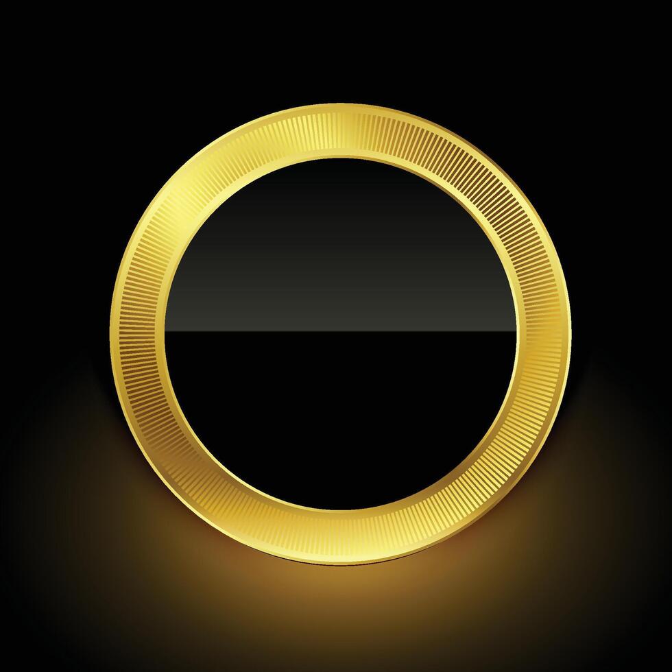 d'or vide badge étiquette bouton conception vecteur