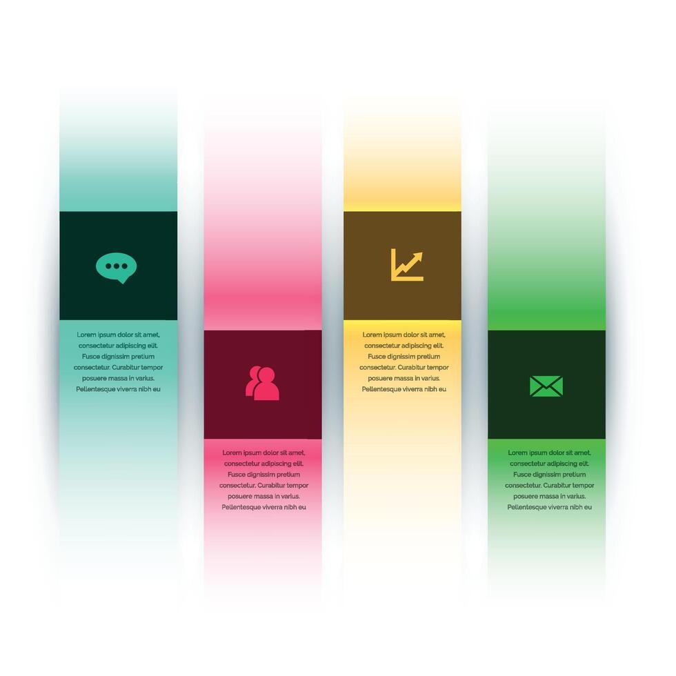 abstrait moderne pas option coloré infographie conception bannière vecteur