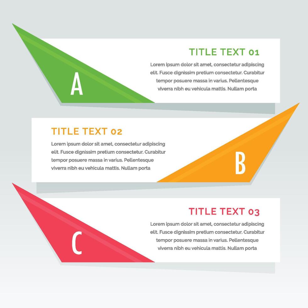 abstrait moderne pas option coloré infographie conception bannière vecteur