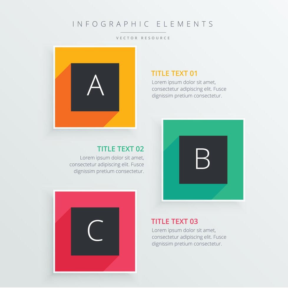 abstrait moderne pas option coloré infographie conception bannière vecteur