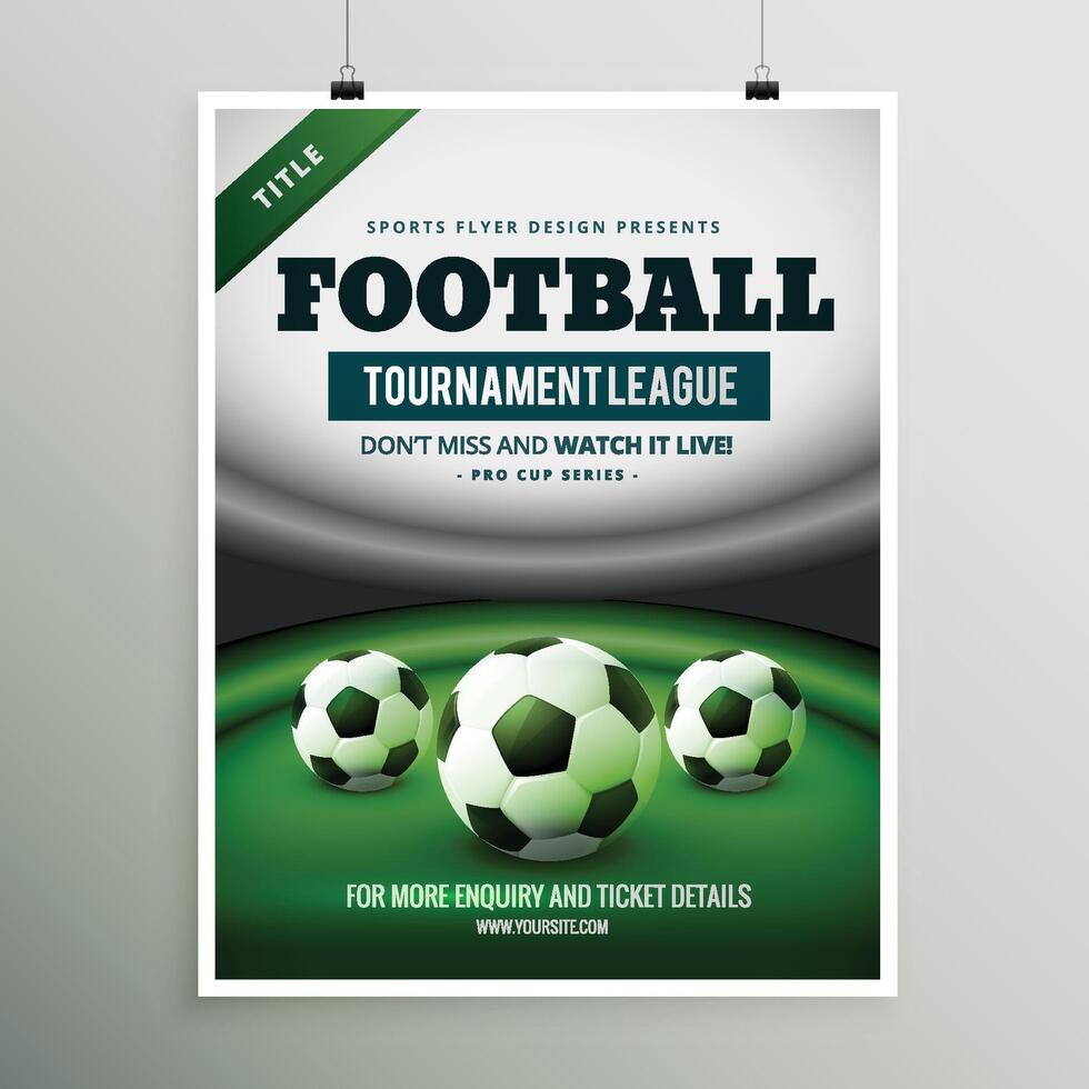 Football tournoi ligue Jeu prospectus conception vecteur