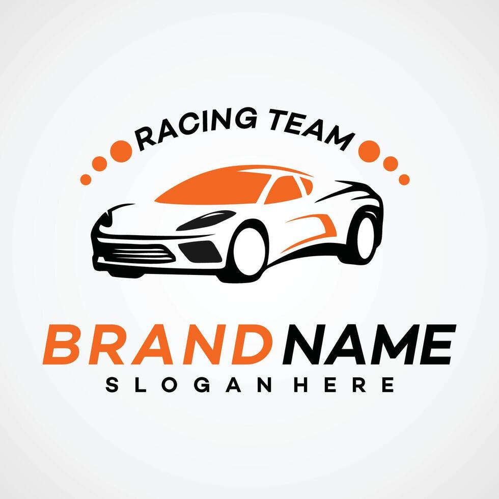 création de logo de course automobile vecteur