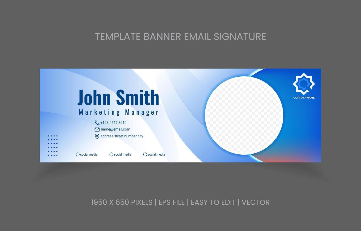 email Signature modèle conception pour affaires entreprise et entreprise identité. promotion bannière bas de page e-mail. vecteur