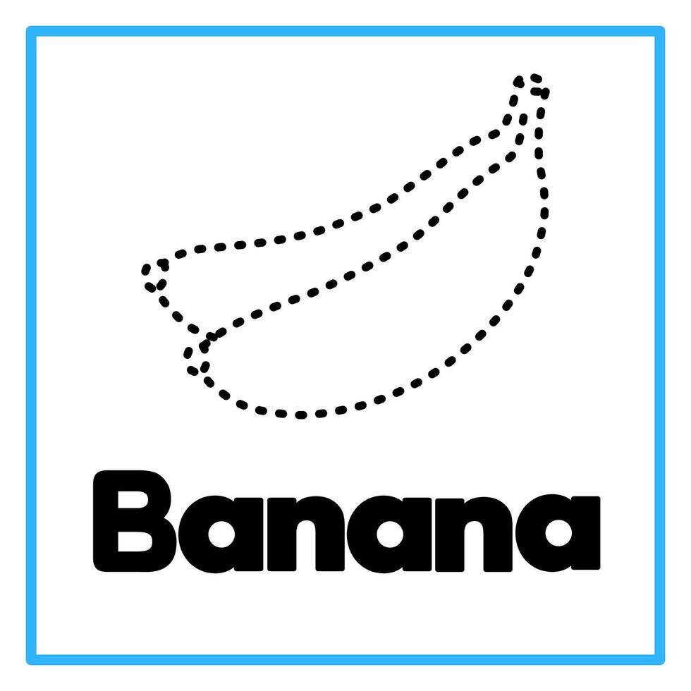 tracé banane alphabet illustration vecteur