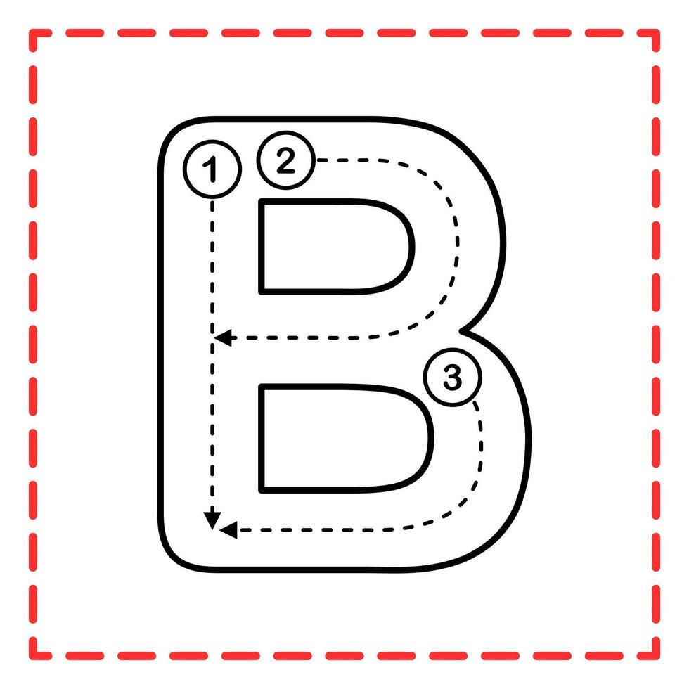 alphabet tracé b illustration vecteur