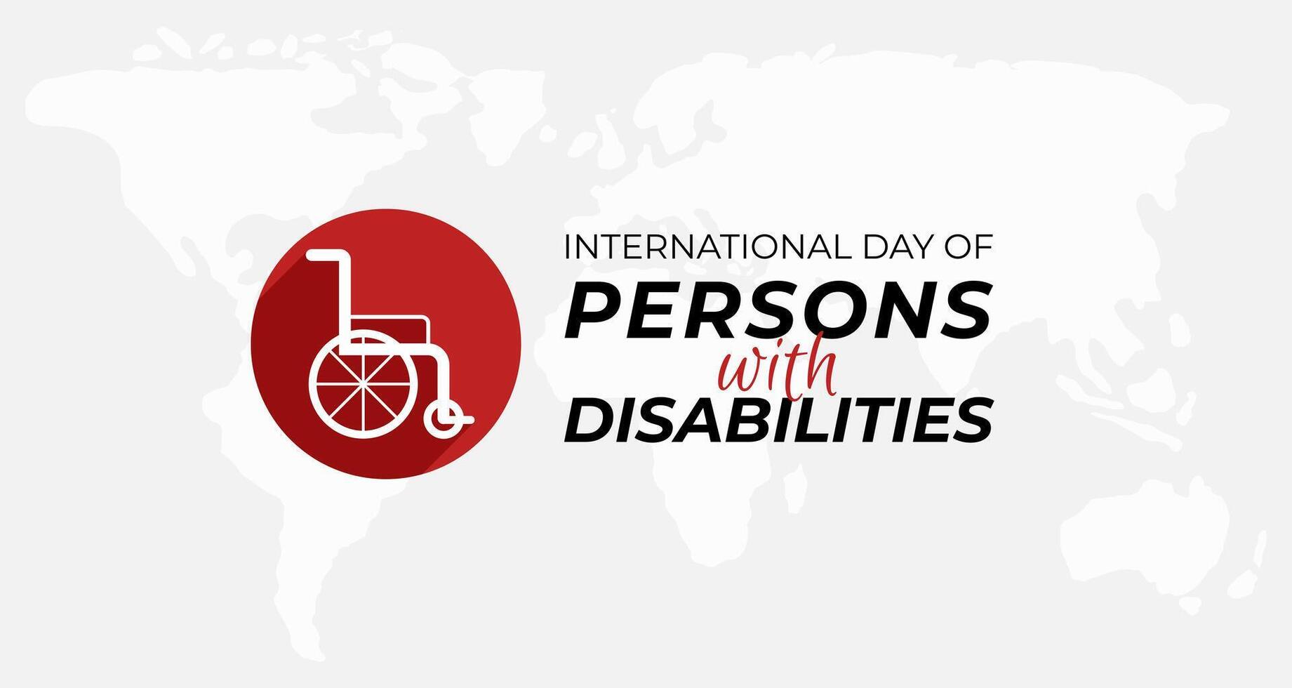 international journée de les personnes avec handicapées Contexte illustration avec fauteuil roulant vecteur