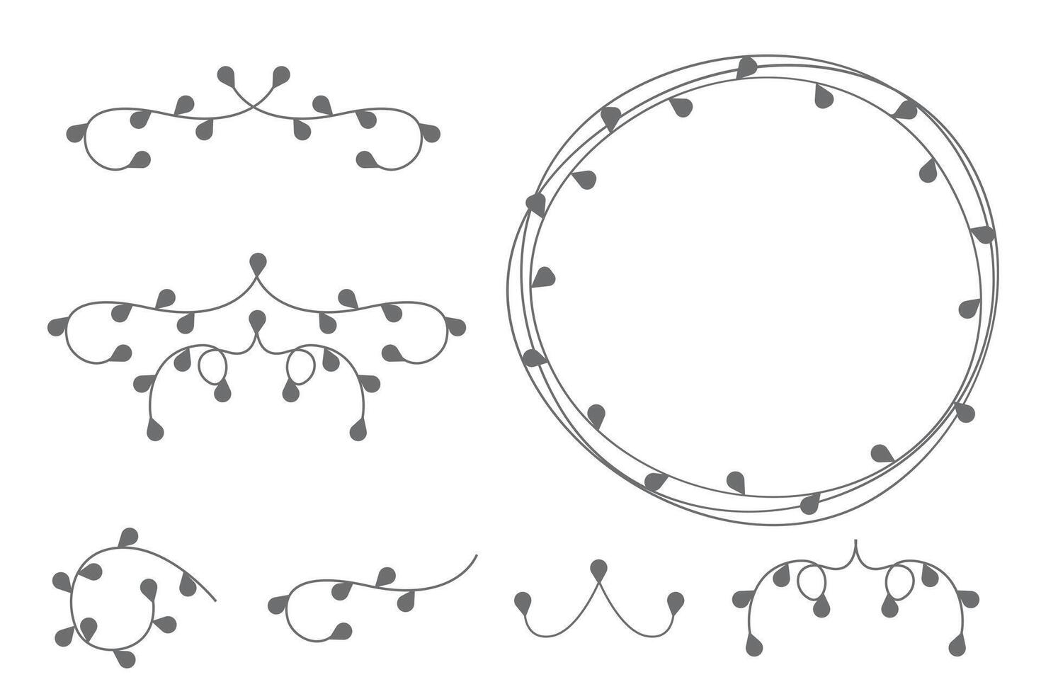 floral feuille logo conception éléments vecteur