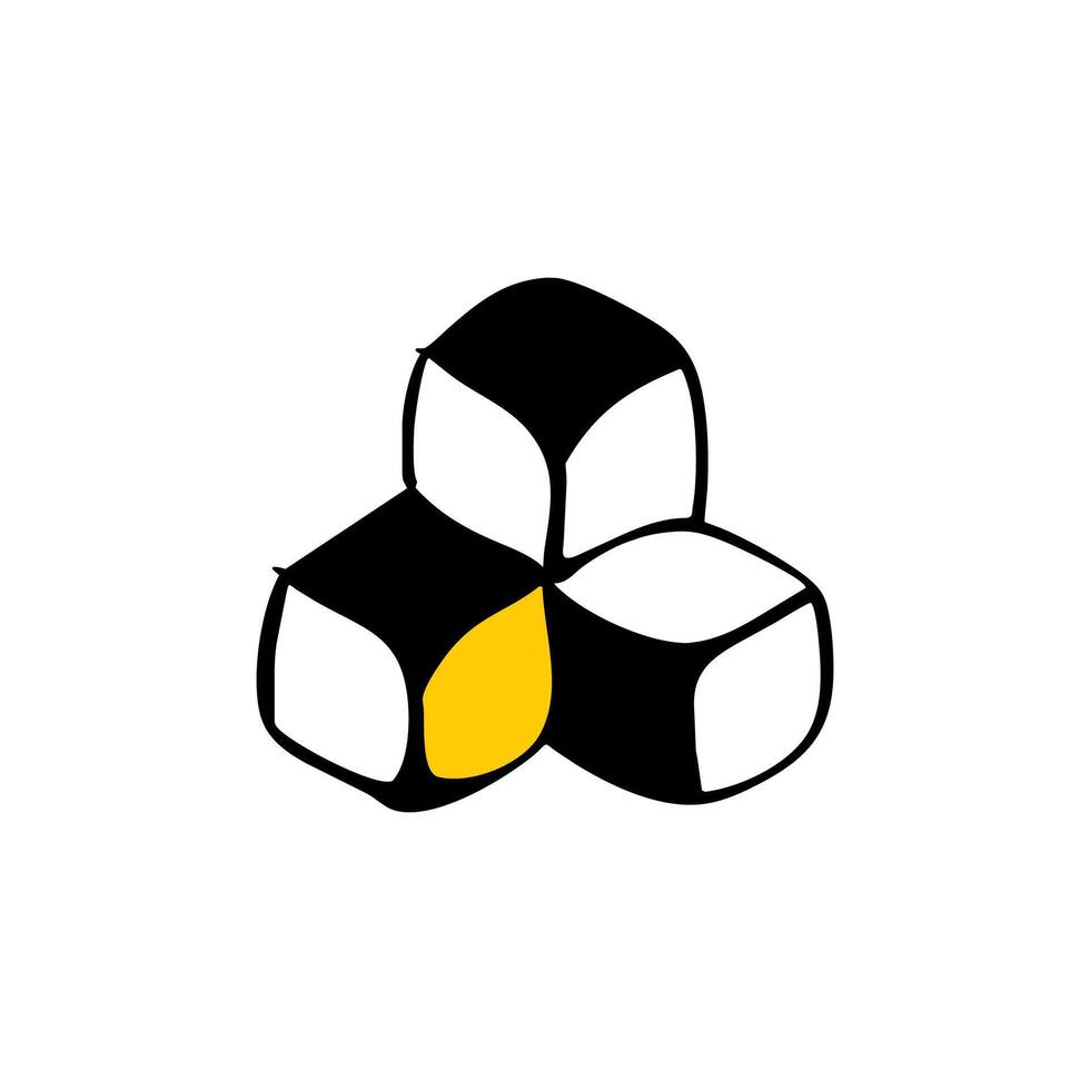 illustration de vibrant interconnecté cubes, soulignant structure et connectivité. vecteur