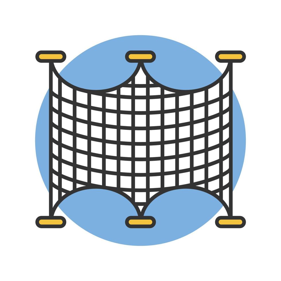 icône de couleur de filets de pêche. équipement de pêche à la ligne. illustration vectorielle isolée vecteur