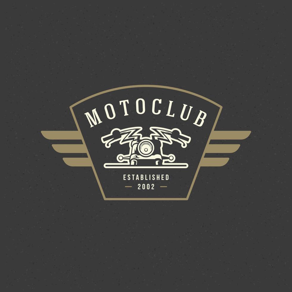 moto club logo modèle conception élément ancien style vecteur