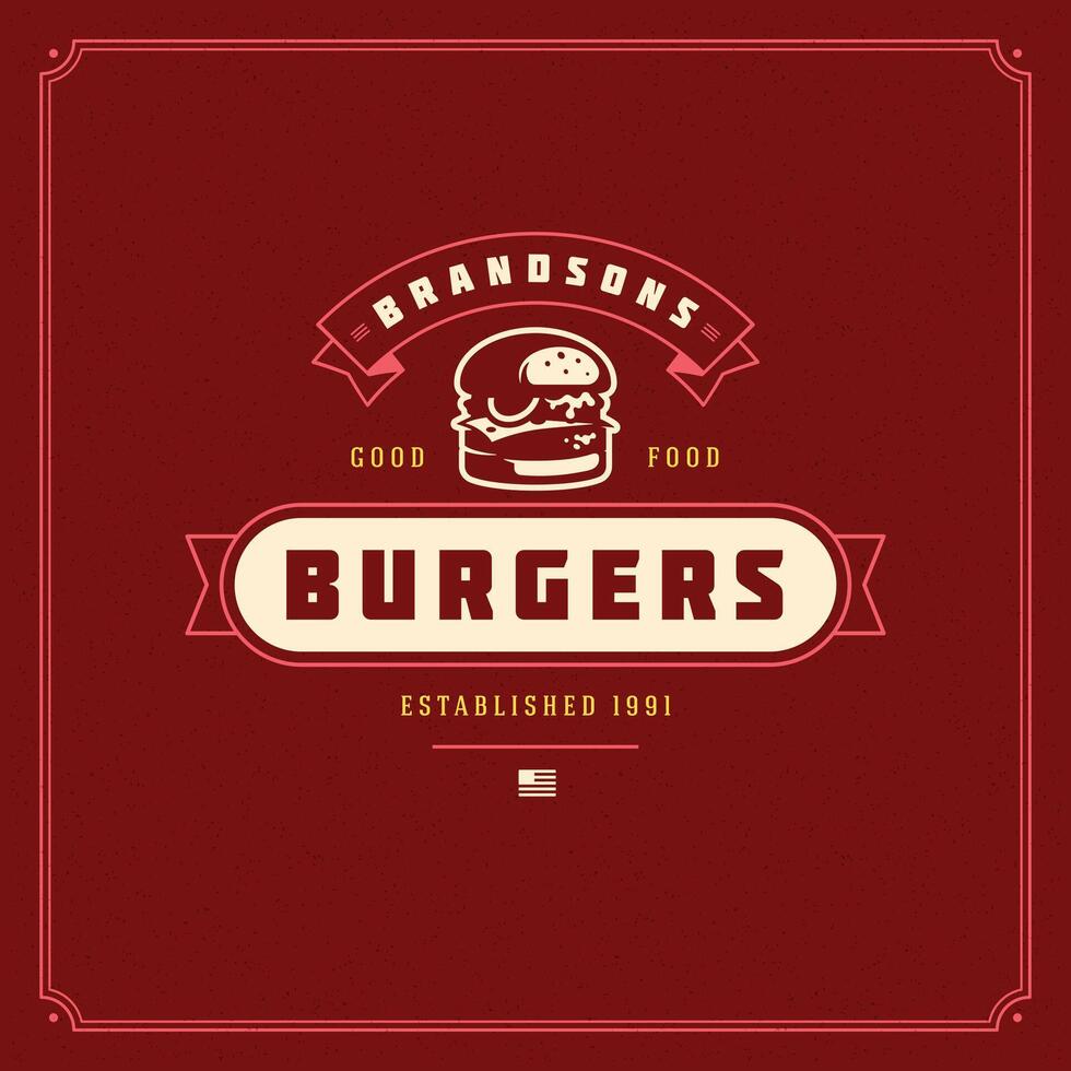 Burger logo illustration. vecteur