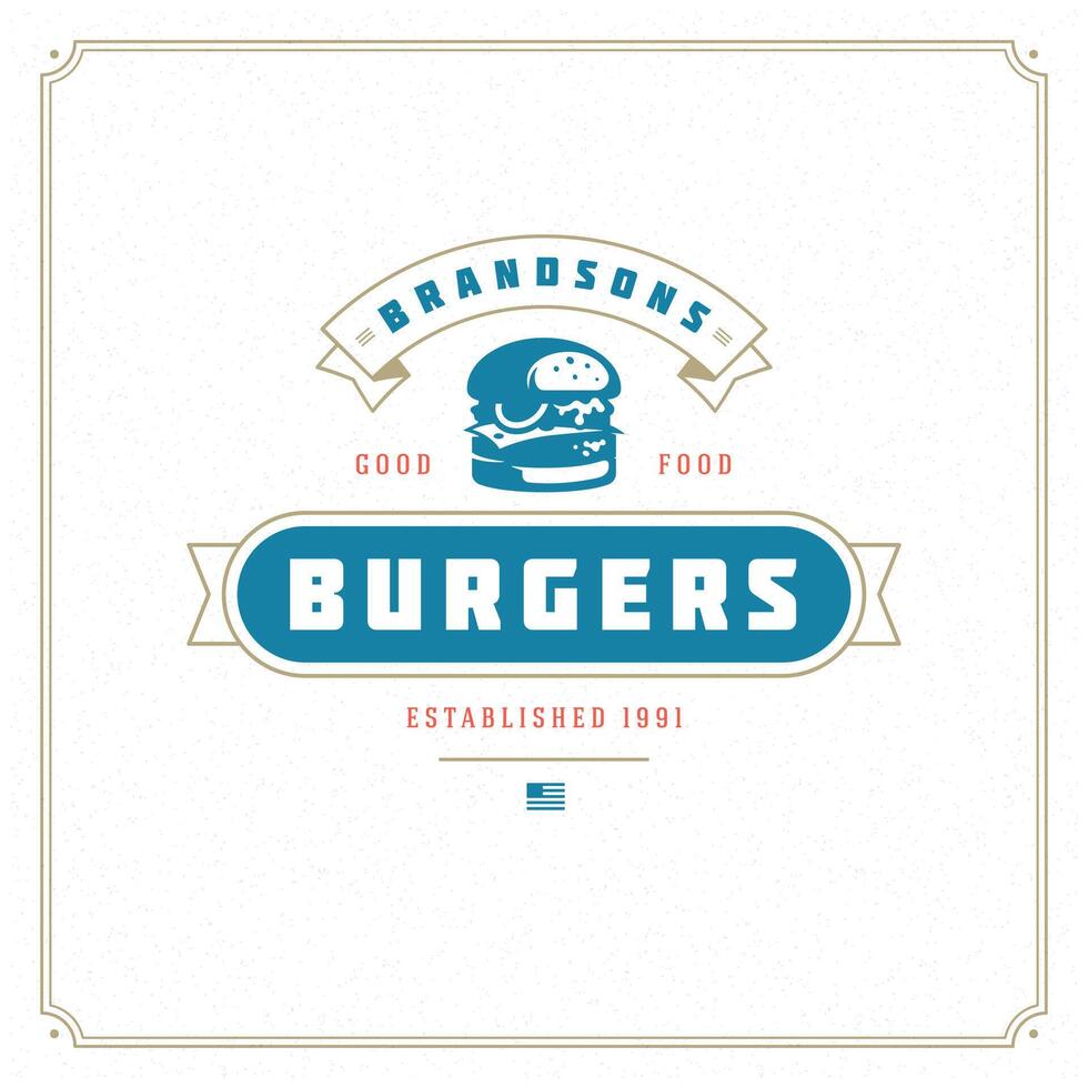 Burger logo illustration. vecteur