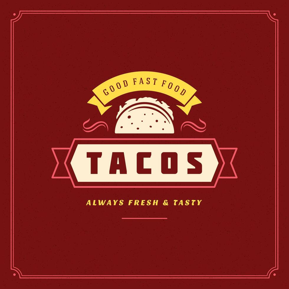 tacos logo illustration. vecteur