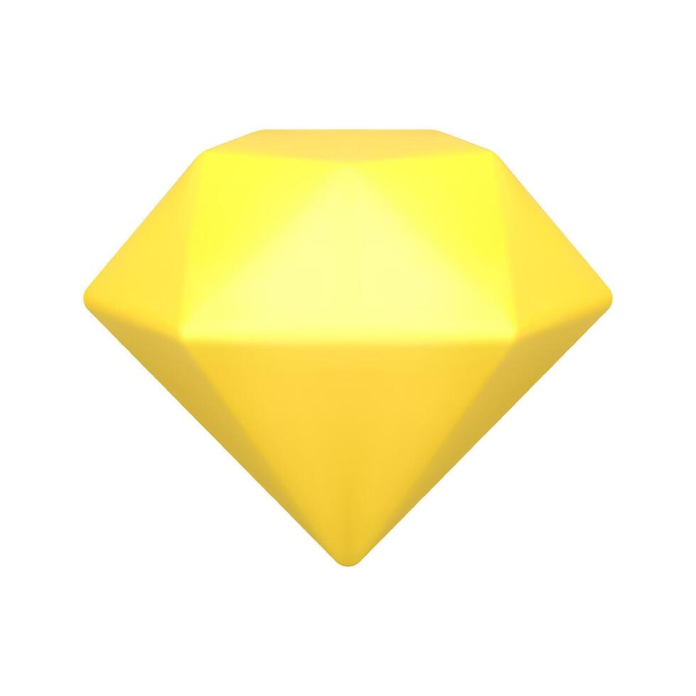 Jaune diamant icône 3d isométrique illustration vecteur