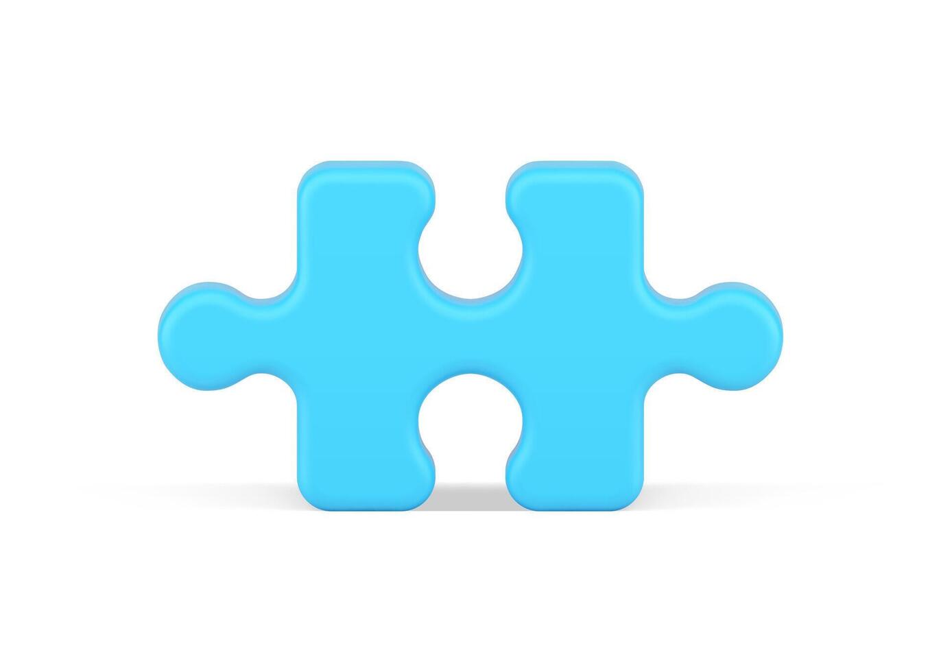 bleu puzzle 3d icône. volumétrique élément diagramme avec Créatif Solution vecteur