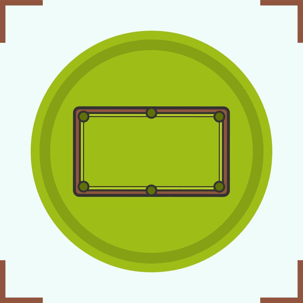 icône de couleur de table de billard. illustration vectorielle isolée vecteur