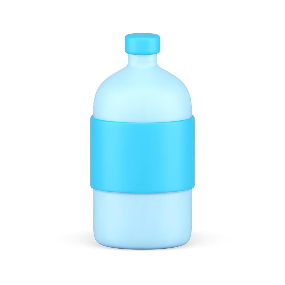 Facile nettoyer l'eau Plastique verre bouteille l'image de marque réaliste 3d icône Frais aqua Naturel minéral vecteur