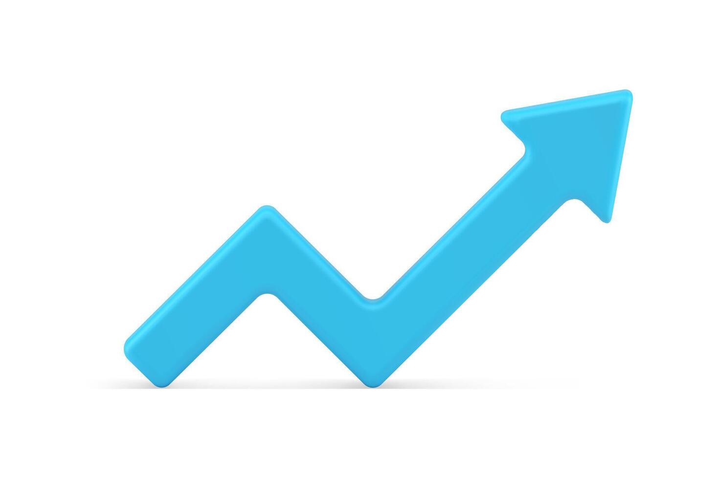 bleu La Flèche graphique incliné géométrie positif tendance économique profit affaires stratégie 3d icône vecteur