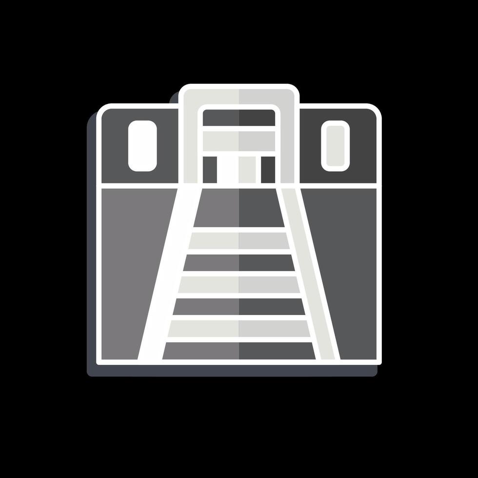 icône tunnel. en relation à train station symbole. brillant style. Facile conception illustration vecteur