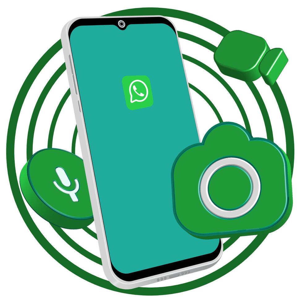 WhatsApp caméra app pour Android vecteur