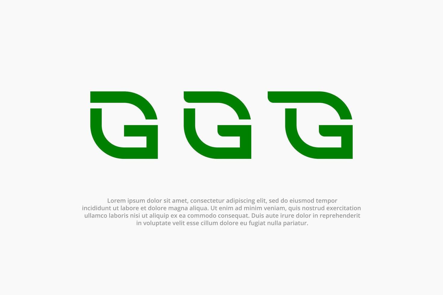 lettre g vert moderne logo vecteur