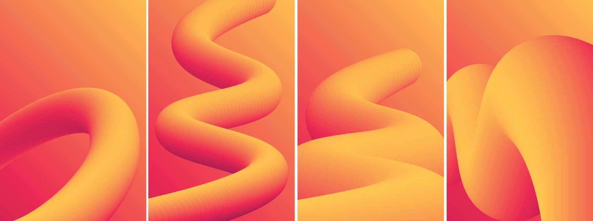 coloré abstrait Contexte modèles cercles géométrie pente Contexte avec Jaune et Orange Couleur combinaison. vecteur