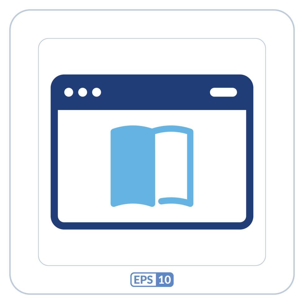 numérique bibliothèque icône. en ligne bibliothèque, en ligne éducation symbole vecteur