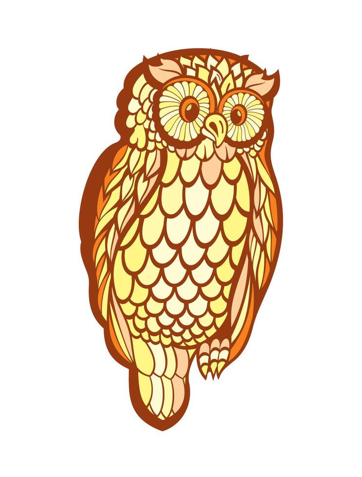 hibou pour logo ou icône,clip art. abstrait style illustration vecteur