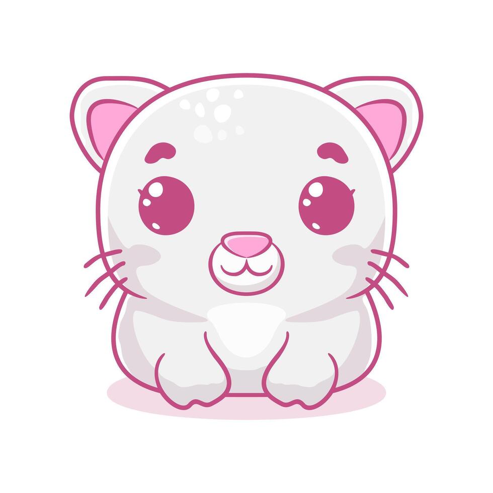 mignonne bébé chat dessin animé personnage illustration conception vecteur