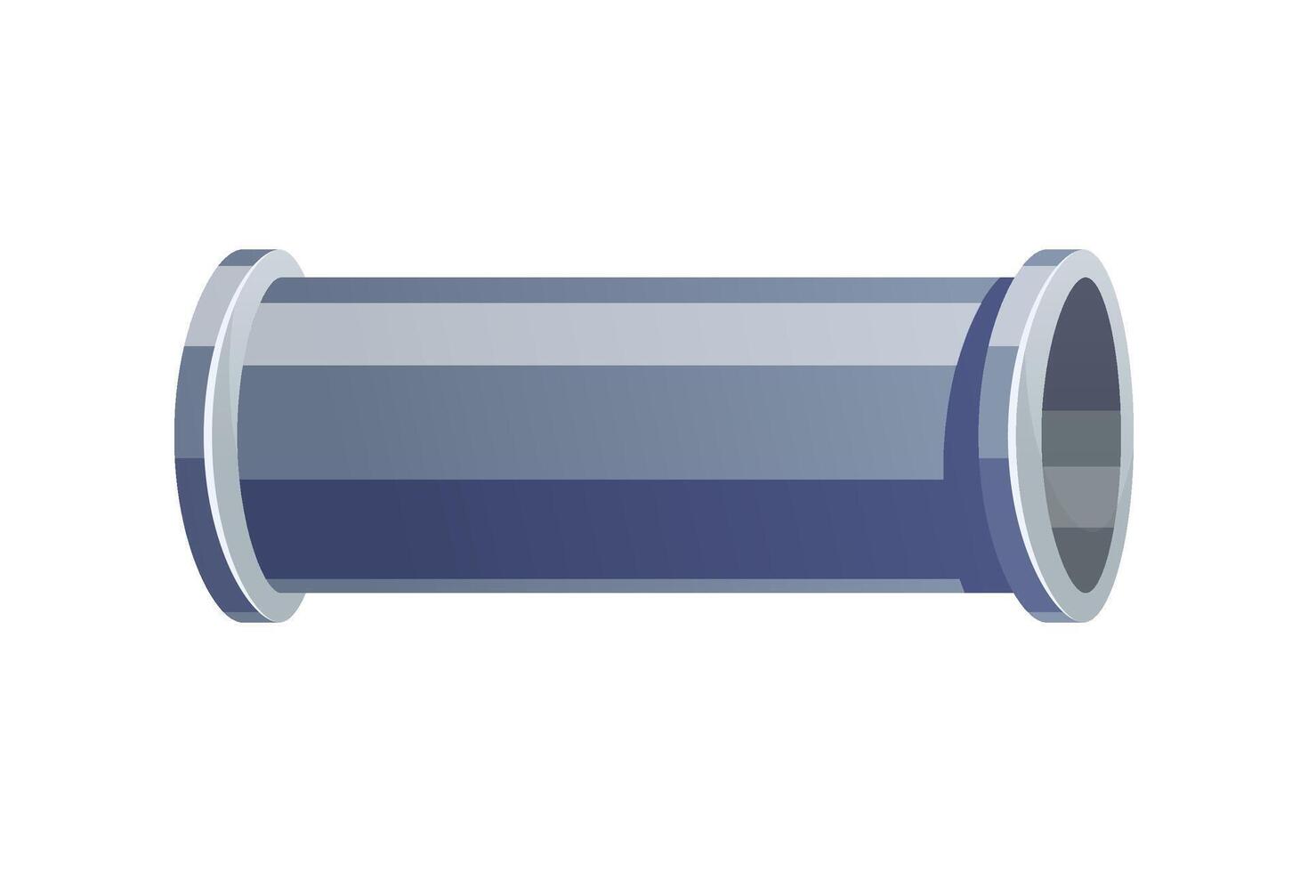 cylindre métal tuyau isolé sur blanc Contexte vecteur