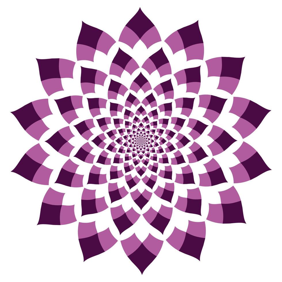 une spirale mandala fleur conception. vecteur