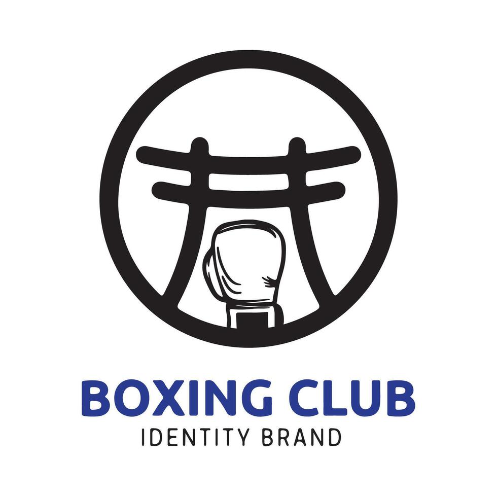 boxe logo conception fichier pour graphique designer ou la toile développeur vecteur