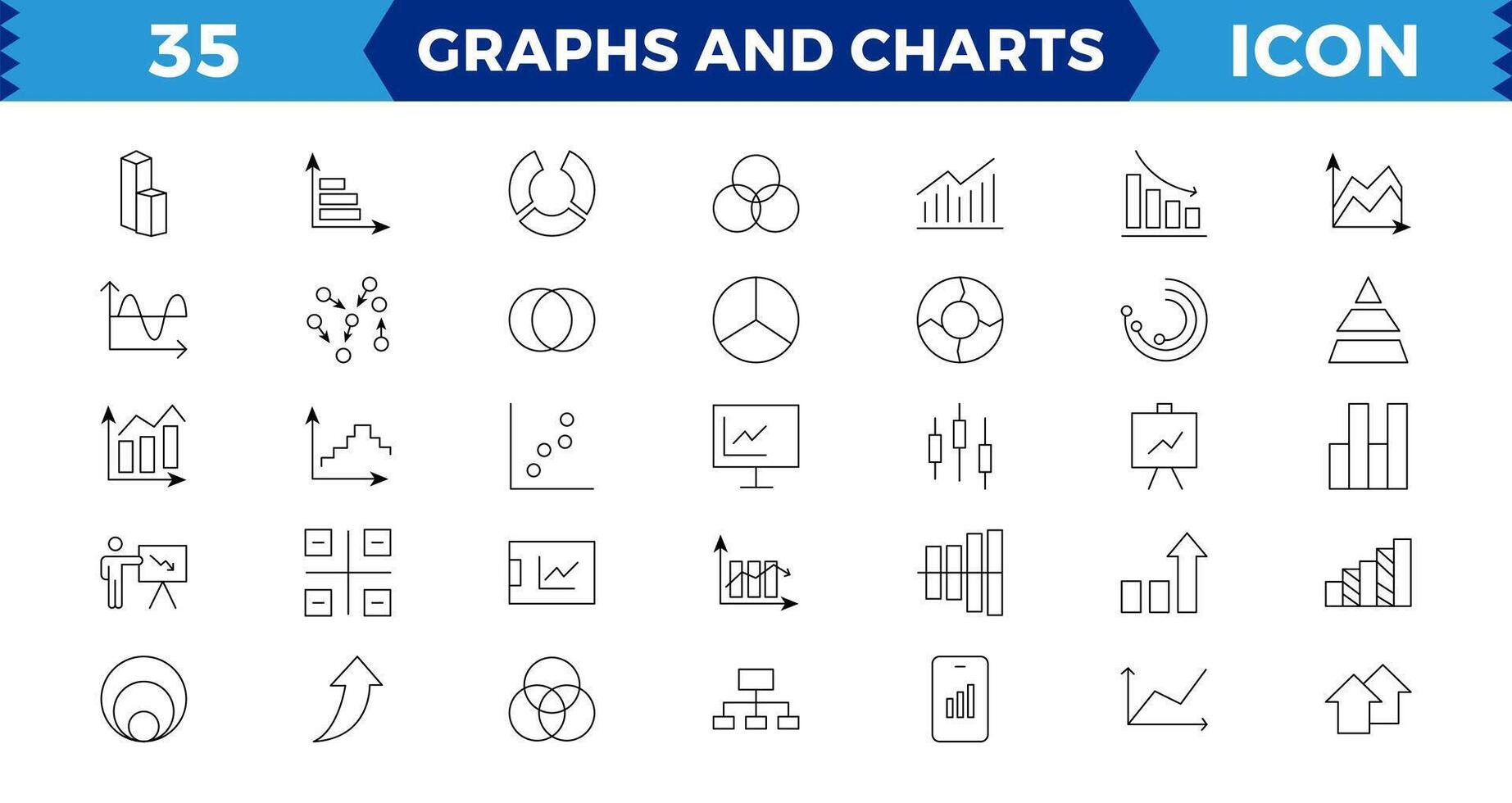 croissance bar graphique pixel parfait icône ensemble. graphique et diagramme en relation ligne Icônes. statistiques et analytique icône. statistique et données, graphiques schémas, argent, vers le bas ou en haut flèche.modifiable accident vasculaire cérébral. vecteur