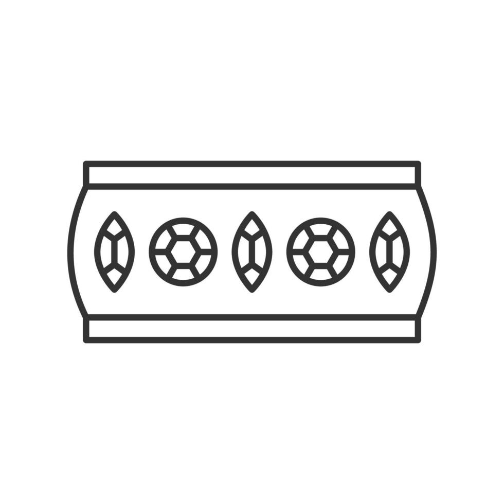 icône linéaire de bracelet en métal pour femmes. illustration de la ligne mince. symbole de contour. dessin de contour isolé de vecteur