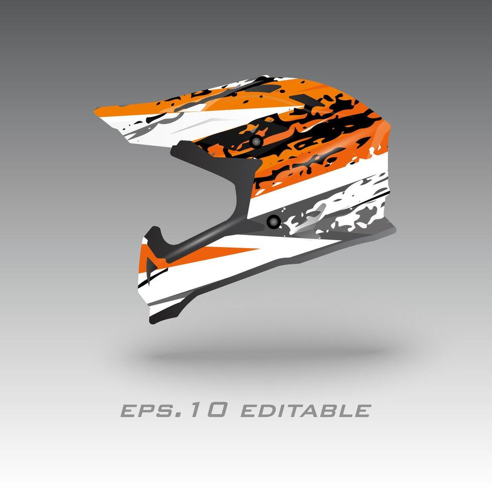 motocross bicyclette casque emballage conception eps.10 vecteur