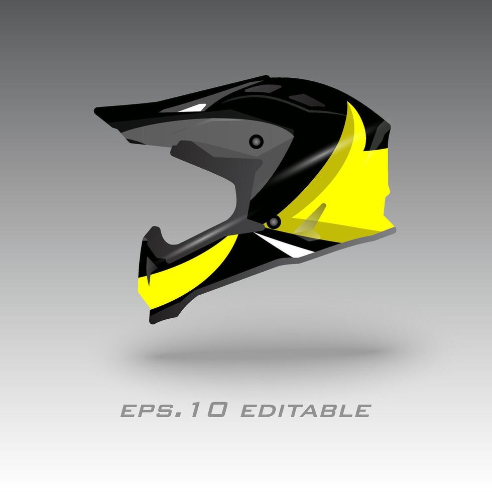 motocross bicyclette casque emballage conception eps.10 vecteur