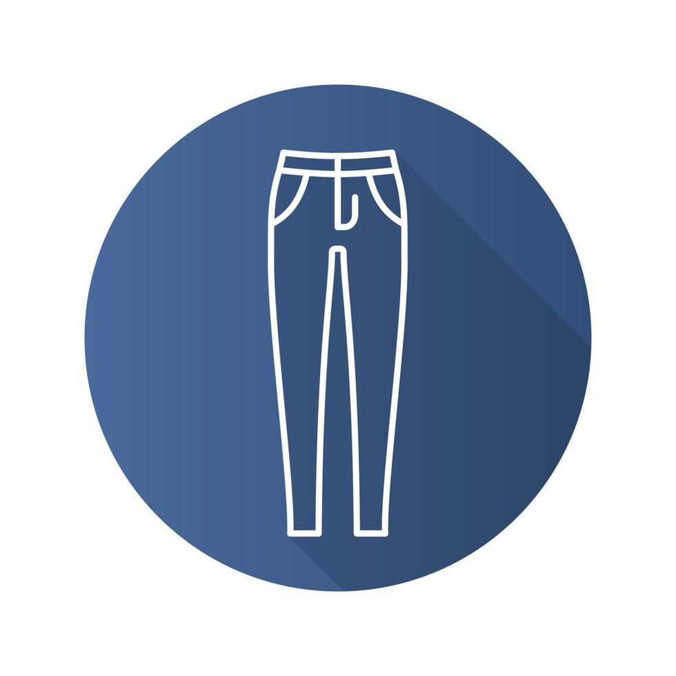 jeans skinny pour femmes. icône plate linéaire grandissime. des pantalons. symbole de ligne de vecteur