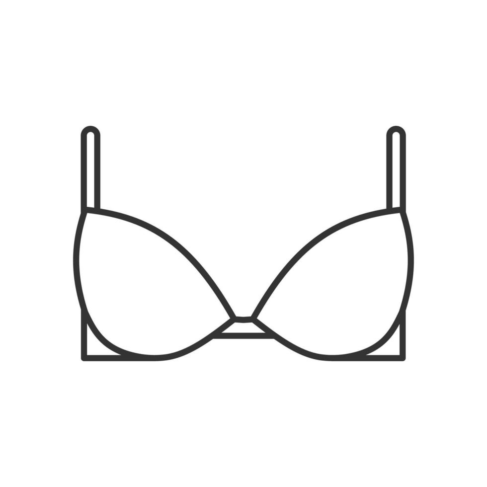 icône linéaire de soutien-gorge. illustration de la ligne mince. symbole de contour de soutien-gorge. dessin de contour isolé de vecteur