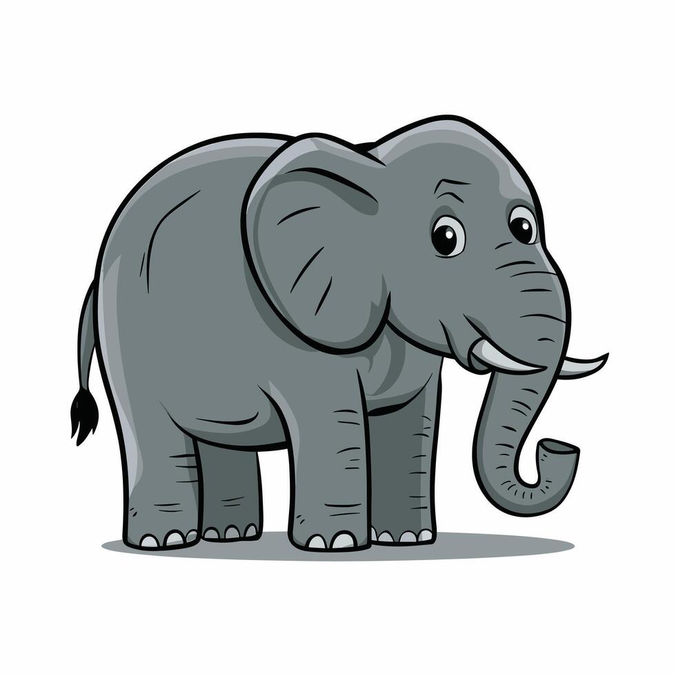 l'éléphant en marchant illustration, animaux, l'éléphant à le zoo vecteur