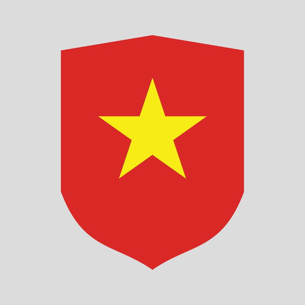 vietnam drapeau dans bouclier forme Cadre vecteur