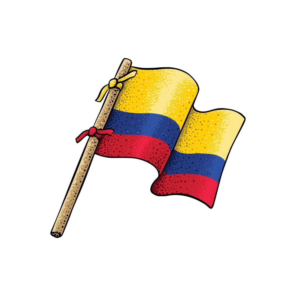 colombien pays drapeau vecteur