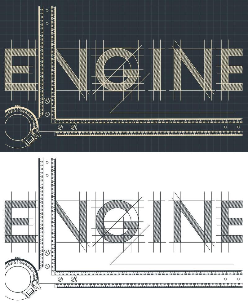 dessin planche ingénierie et conception vecteur