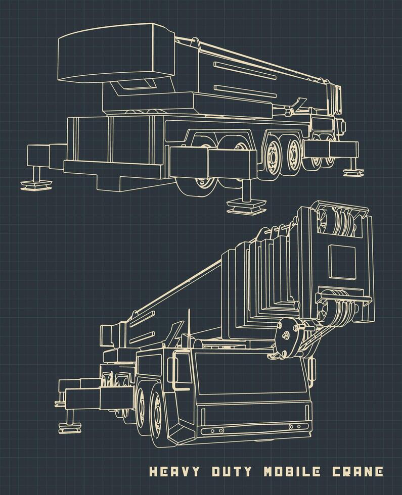 lourd mobile grue vecteur