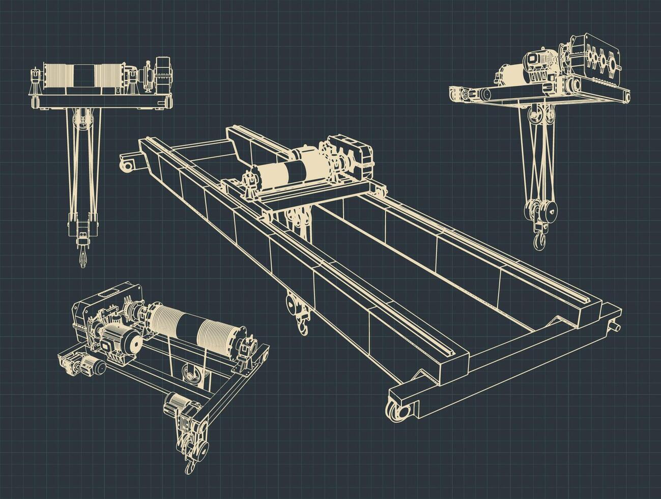 faisceau grue plans vecteur