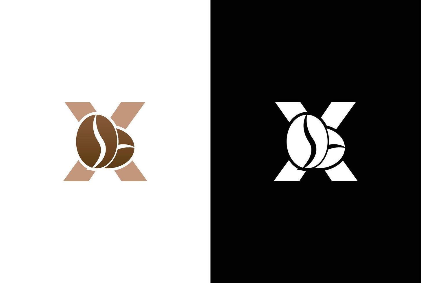 initiale lettre X café logo modèle. lettre X café magasin icône, café marque, minimaliste, moderne approprié pour café magasin logo modèle. vecteur