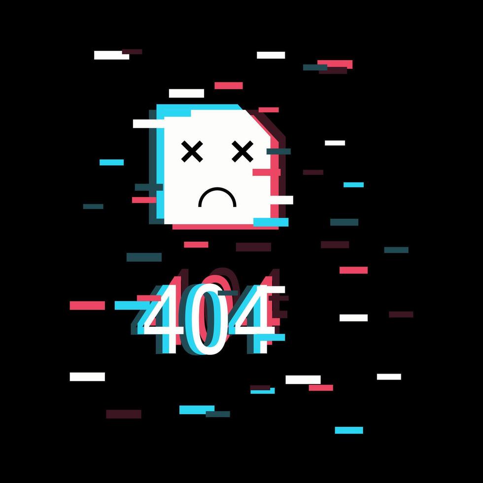 page ne pas a trouvé 404 erreur. autocollant étiquette concept. vecteur