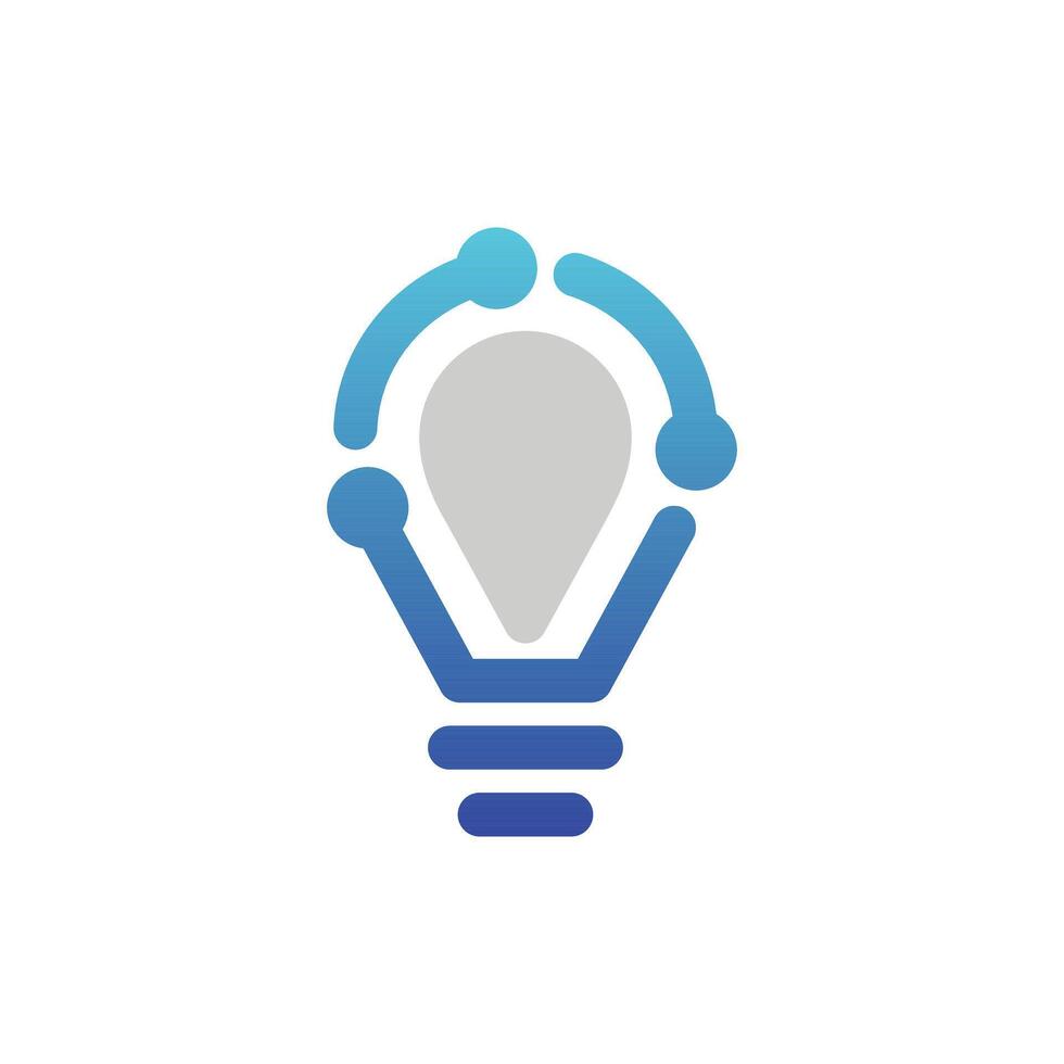 ampoule La technologie idée Solution logo conception Créatif modèle vecteur