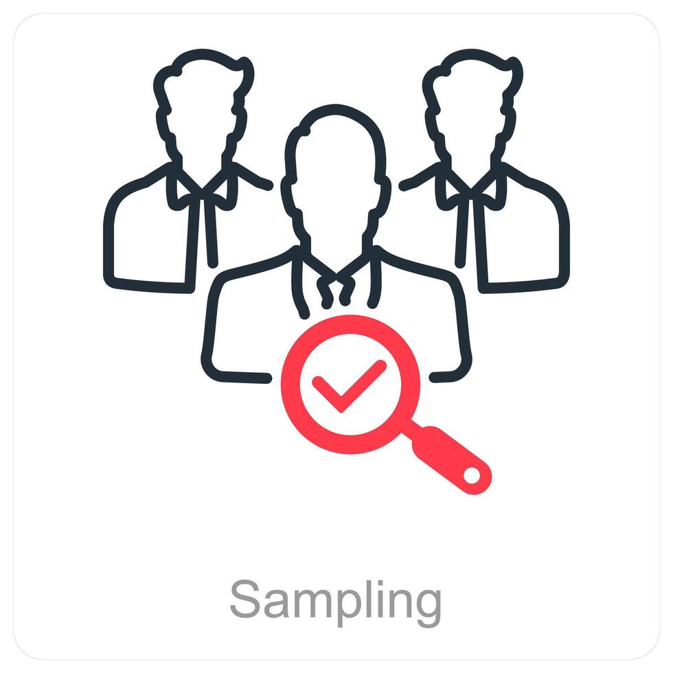 échantillonnage et tester icône concept vecteur