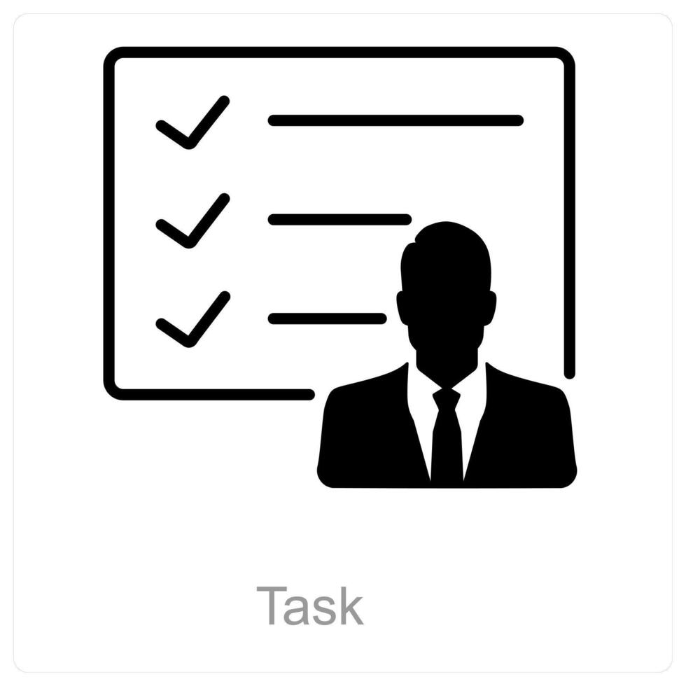 tâche et liste de contrôle icône concept vecteur
